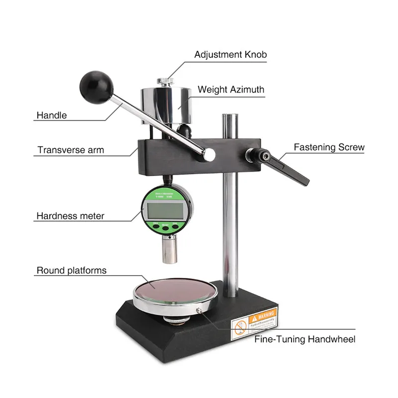 LX-A Digital Hardness Shore Durometer Tester Meter For Hard Rubber Plastic Leather Multi-grease Wax LAC-YJ Test Durometro Tools  (10)