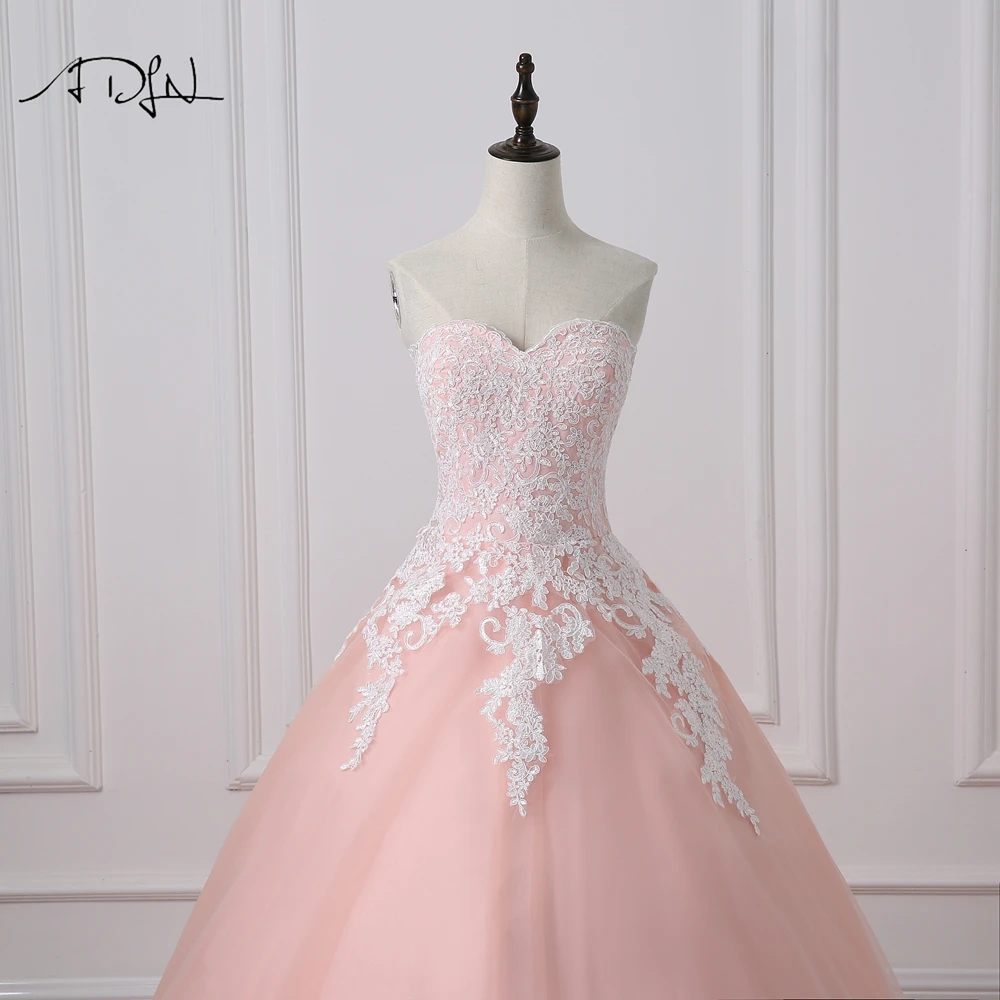 ADLN Quinceanera Ball Gown Dresses Appliques Sweetheart Tulle Corset Masquerade Debutante Prom Gown