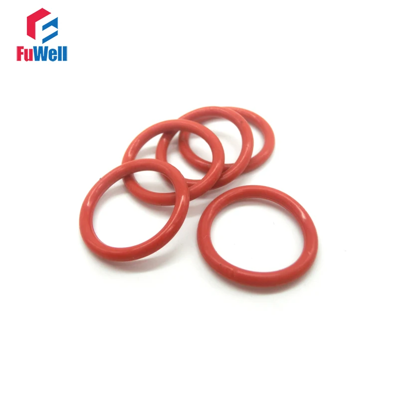 

20pcs 3.5mm CS O Ring Seals Red Silicon O Ringen Seal Gasket OD 41mm-80mm High Temperature Resistance O Type Ring Sealing Washer