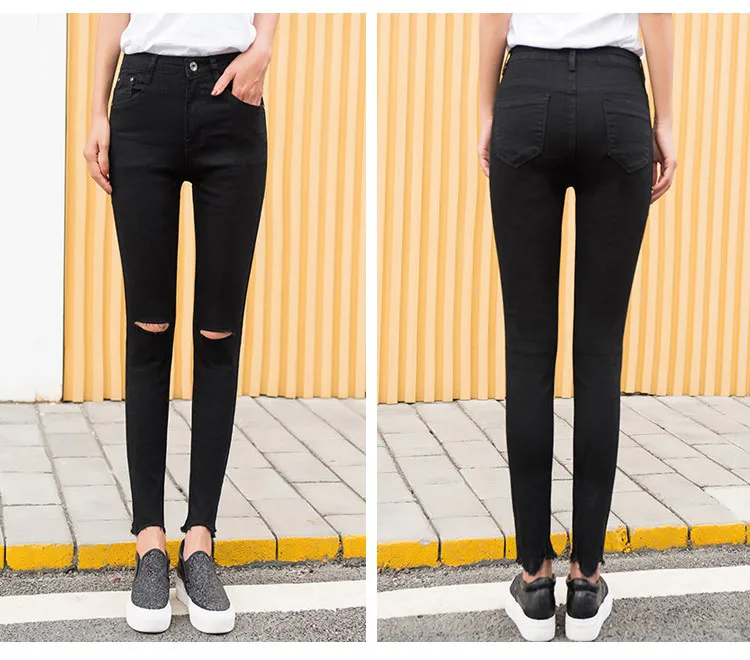 Уличная винтажная Джинсы бойфренда для женщин, новые модные рваные джинсы с высокой талией, повседневные узкие джинсовые брюки, большие