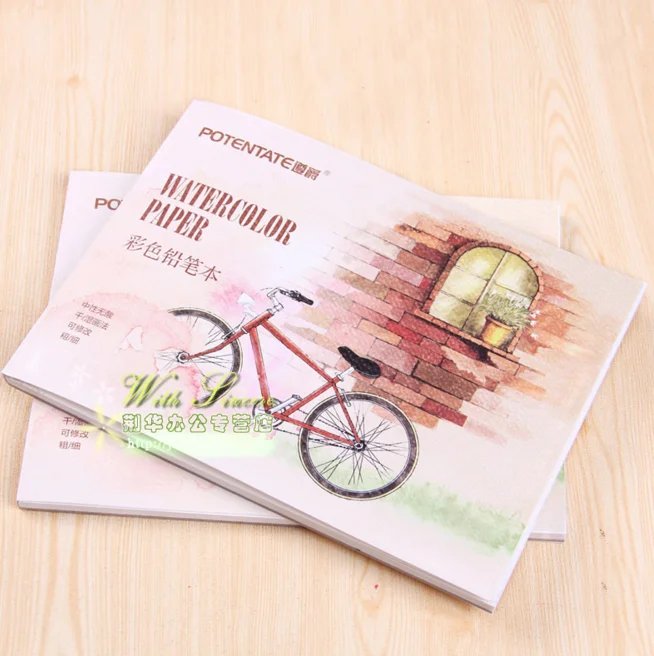 

1Pcs Cute Art Professional Color Pencil Book Watercolor Paint Paper Coloring Book For Art Designer Painting Drawing sketch Book