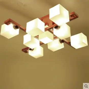

Modern minimalist personality Chinese style solid wood living room creative bedroom Chinese style home ceiling lamp