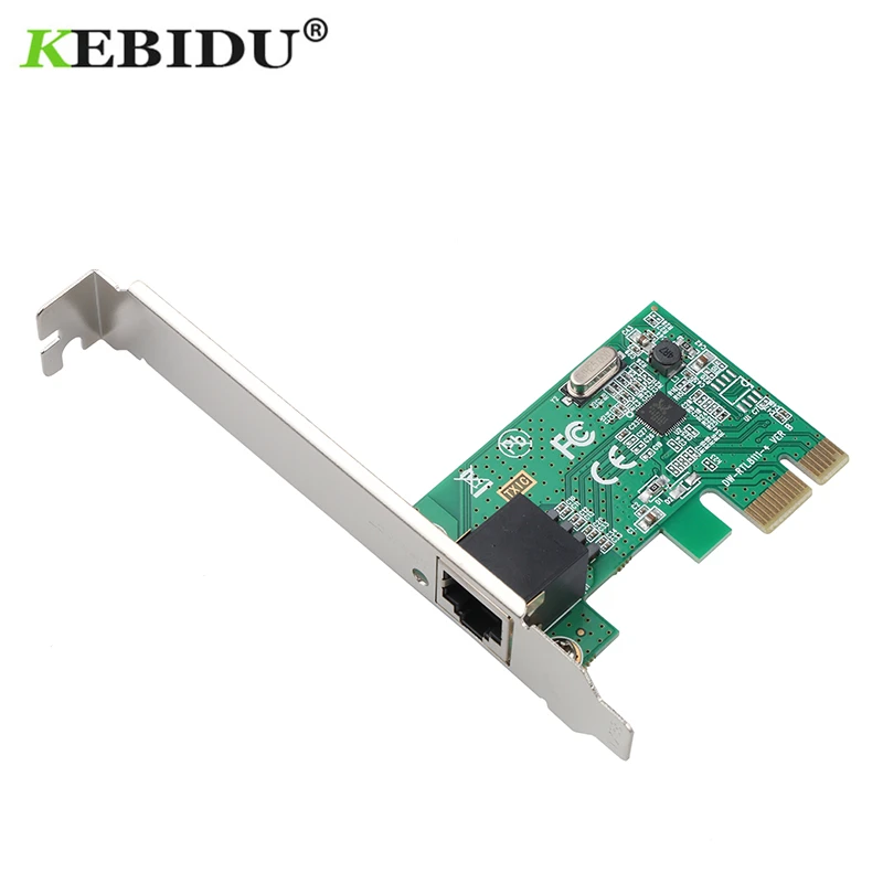 

kebidu Ethernet PCI Express PCI-E Network Card Controller 10/100/1000Mbps RJ45 Lan Adapter Converter for Desktop PC 1000 Gigabit