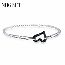 KUNIU Модные украшения Для женщин сердце любовь белый Керамика браслет из нержавеющей стали браслет женский ювелирные изделия дропшиппинг