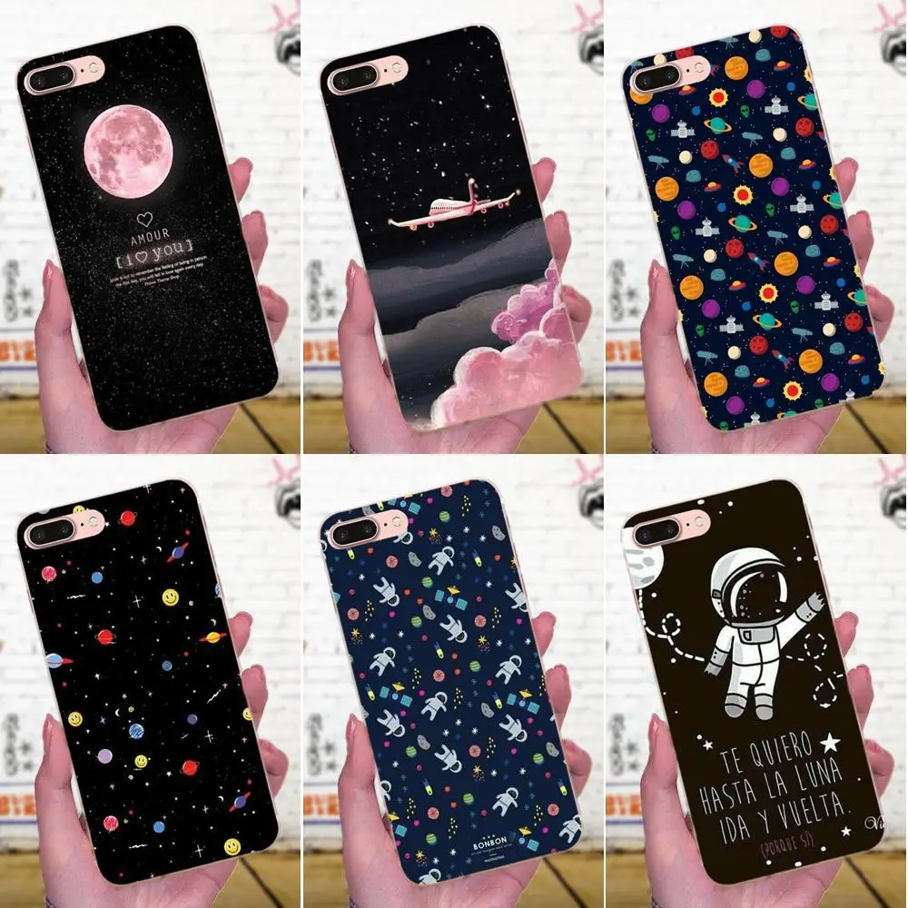 Элегантный мягкий чехол Spaceman Space Love Moon Plane для Xiaomi Mi3 Mi4 Mi4C Mi4i Mi5 Mi 5S 5X 6 6X 8 SE A1 Max Mix 2 Note