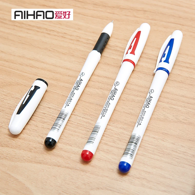 Хит! Известный бренд AIHAO 801A 0 5 мм колпачок гелевая чернильная ручка тест