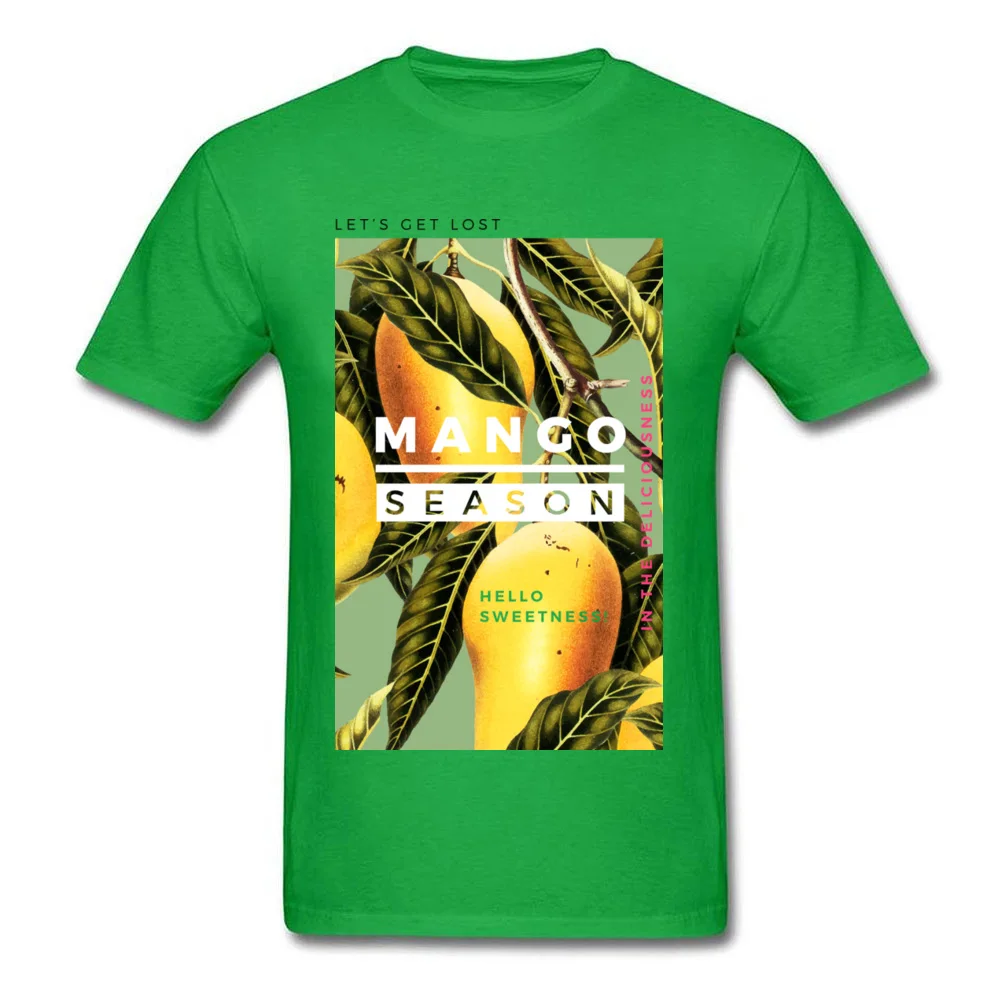 Casual T Shirt Plain Crew Neck Mango Season Apparel Cotton Fabric Youth Tops Shirt Design Short Sleeve Sweatshirts Mango Season Apparel green