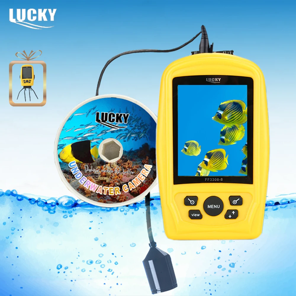  LUCKY FF3308-8 Portable Underwater Camera Fishing Inspection System CMD sensor 3.5 inch TFT RGB Wat