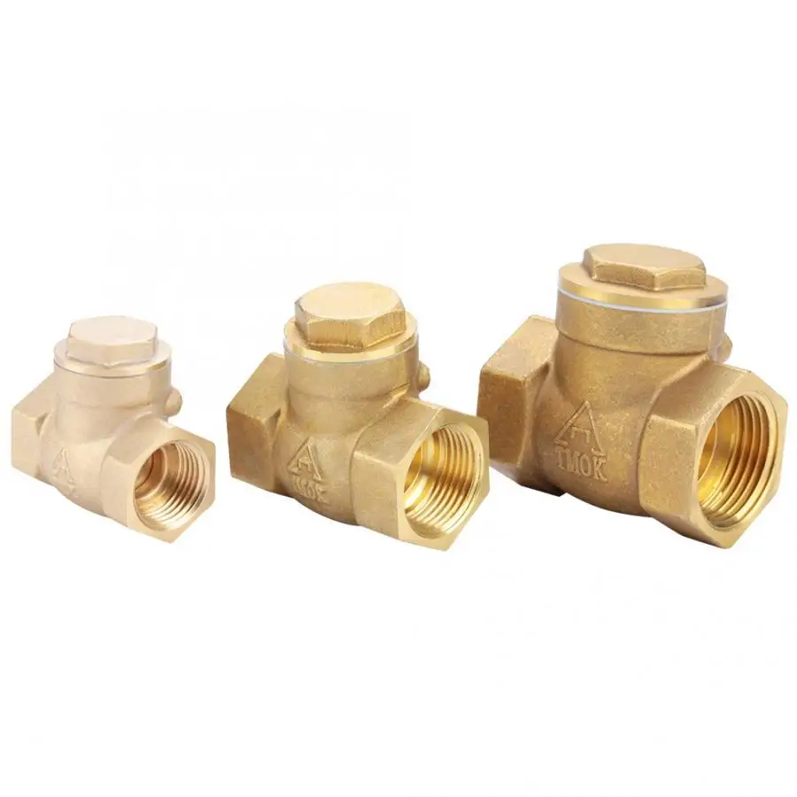 DN15 DN20 DN25 401 модель трубчатый клапан золотистый латунный обратный клапан ушел Way Женский колебание нити латунный обратный клапан Запчасти