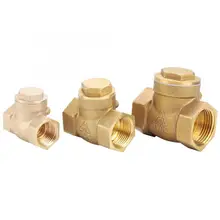 DN15 DN20 DN25 401 модель трубчатый клапан золотистый латунный обратный клапан ушел Way Женский колебание нити латунный обратный клапан Запчасти