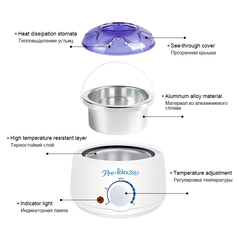 200cc мини-нагреватель для воска машина электрическая эпиляция воск-расплав нагреватель для 100g/50 gWax Beans