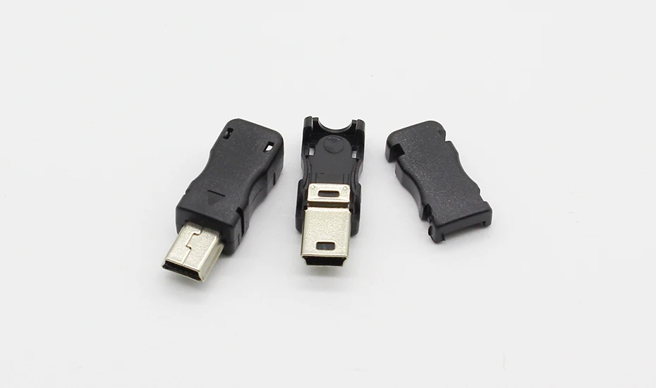 10 шт. Mini USB 5 Pin Т порт штекер разъем и пластиковая крышка для DIY дропшиппинг Лидер продаж