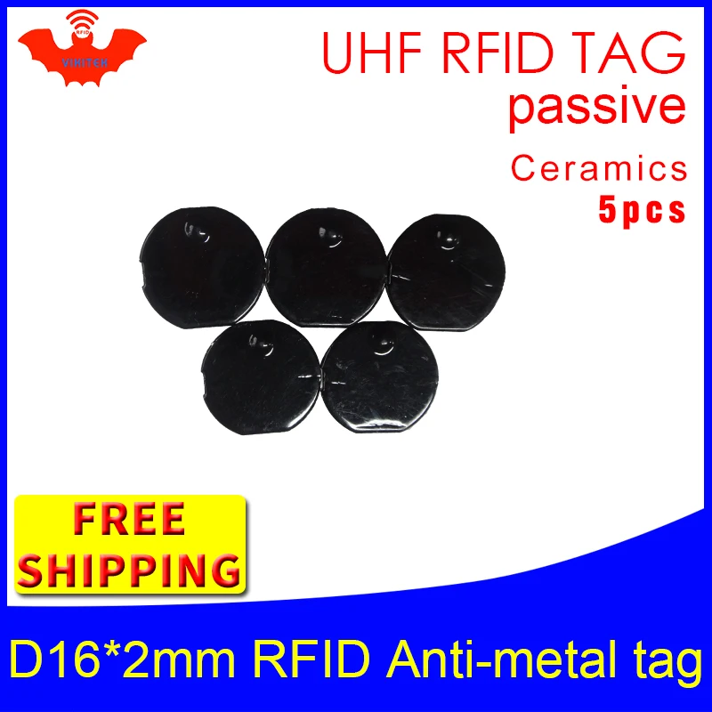 Tag Rfid Uhf In Metallo 915Mhz 868Mhz Alien Higgs3 Epc 5Pcs Libera Il Trasporto D16Mm * 2 Millimetri Piccolo Circolare Ceramica Smart Tag Rfid Passivi