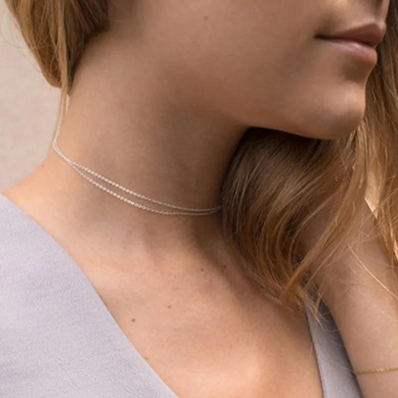 Многослойное длинное ожерелье чокер золотого цвета модное блестящее X262|fashion