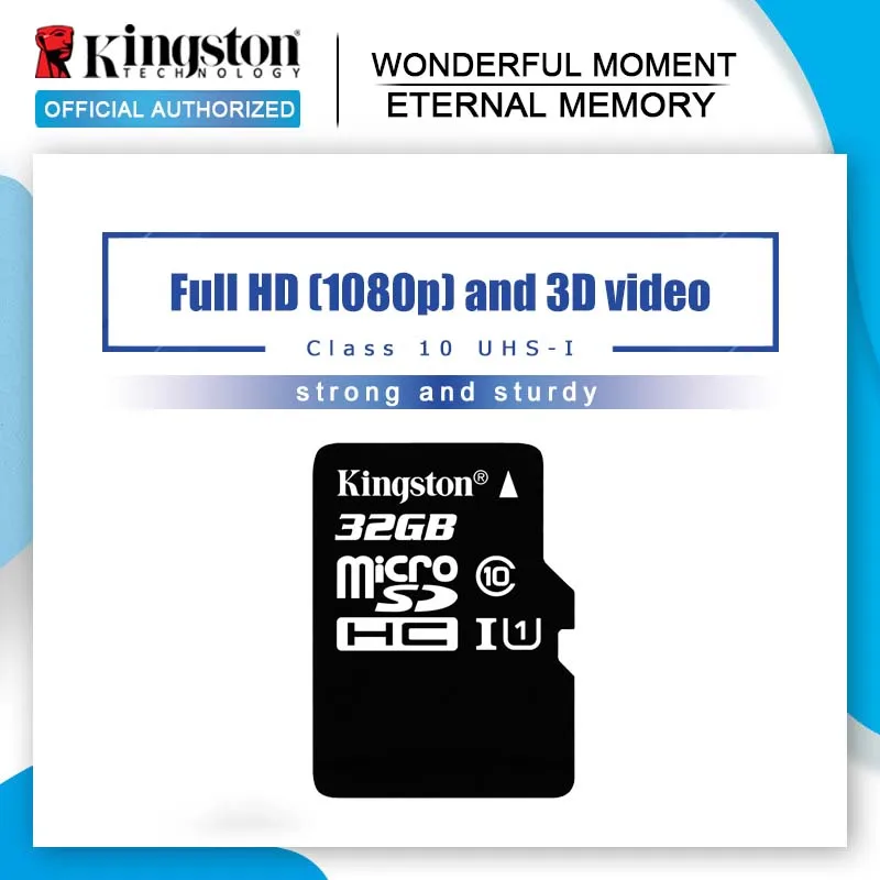 

Kingston Micro SD card 16GB Memory Card 32GB 64GB MicroSD Class10 TF/SD Card 128GB 256GB 512GB 1T MicroSDHC UHS-1 for Smartphone
