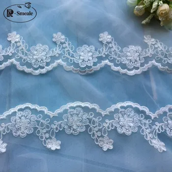 

3yards/lot Refined Luxury with Continental Car Bone Lace Wedding Dress Accessories Lace Trim width 7.5cm RS1786