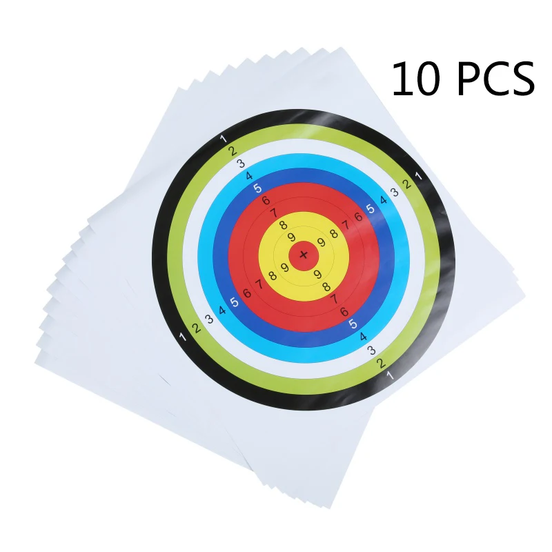 10 шт. 40x40 см Стрельба Цель квадратная бумага разноцветный номер печатных стрельба из лука тренировочный инструмент Стрельба Цель 2018
