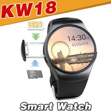 Kw18 Смарт часы Bluetooth Водонепроницаемый для Android IOS мобильный телефон Apple шагомер сердечного ритма Мониторы SmartWatch sim-tf Камера