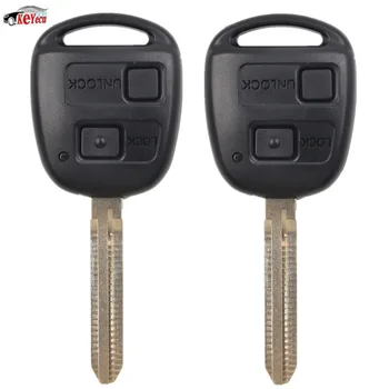 

KEYECU 2 Pcs New Remote Key 2 Button Fob 433MHz 4D67/4D68 Chip for Toyota RAV4 Prado Tarago Avensis Kluger P/N:50171