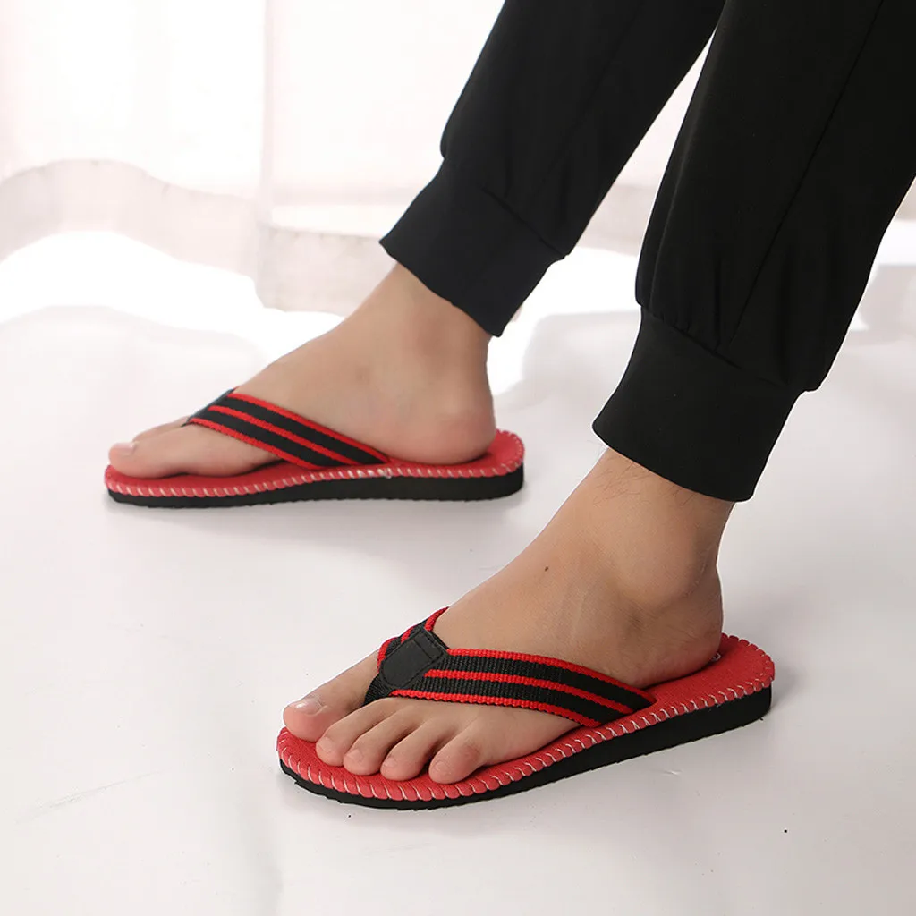 

Best Selling Men Summer Flip Flops Shoes Sandals Male Slipper Flip-flops Size 40-44 Black Khaki Red 3 Colors