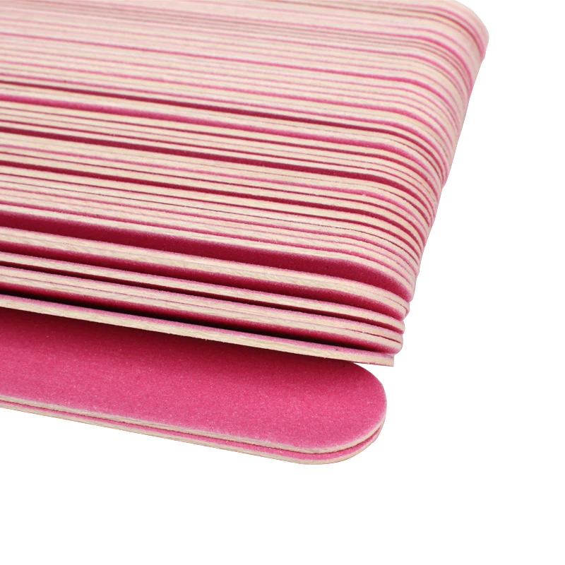 100 шт пилочки для ногтей деревянный буфер блока Розовый Лайм Педикюр Маникюр УФ-гель для ногтей пилочки полировальные инструменты Профессиональная пилка для ногтей