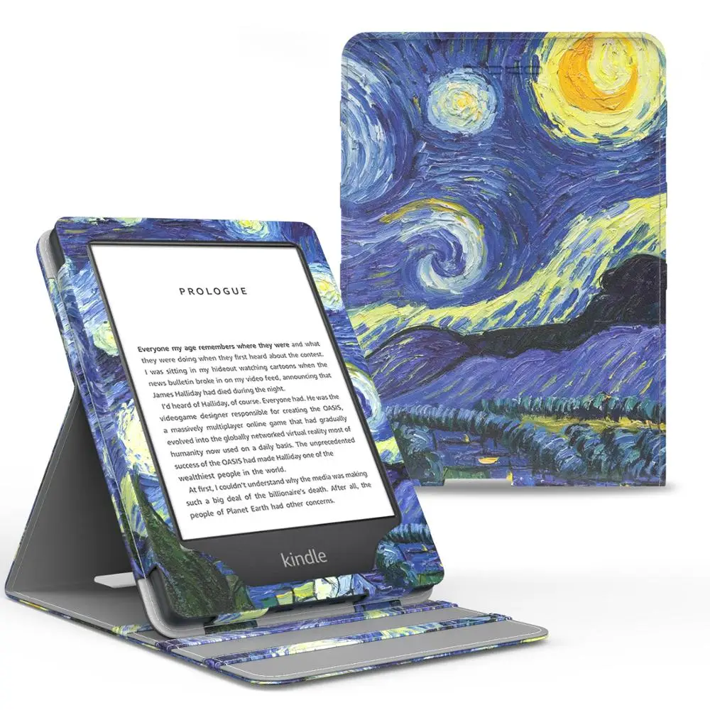 Чехол для нового Kindle (10 го поколения 2019) /Kindle (8 2016) вертикальный откидной премиум