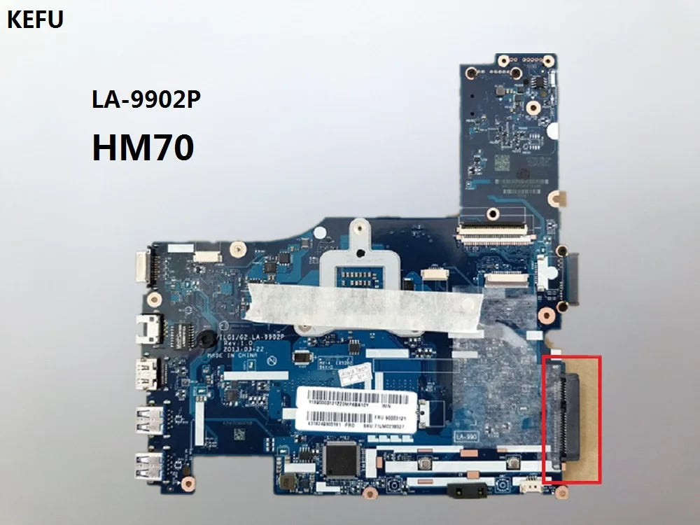 

KEFU VILG1 G2 LA-9902P Rev 1.0 Laptop Motherboard for lenovo ideapad G400S 14 inch laptop HM70 not suit for i3 i5 cpu