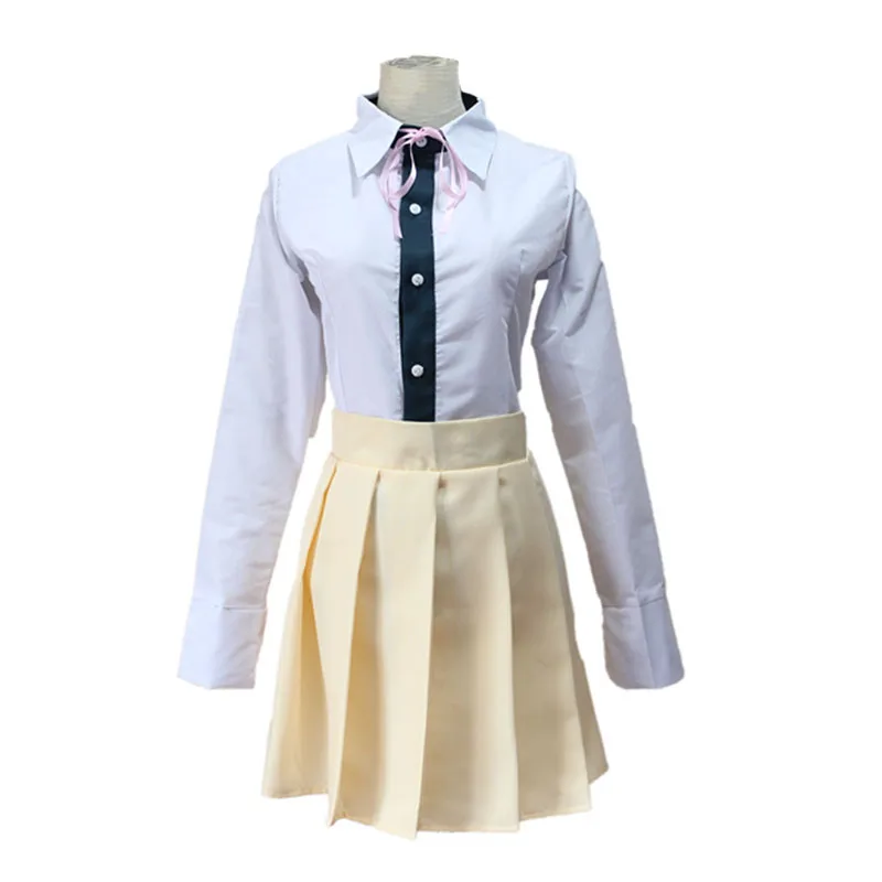 Супер DanganRonpa 2 Dangan Ronpa Косплей Chiaki Nanami Униформа куртка рубашка галстук юбка для женщин Косплей Костюм