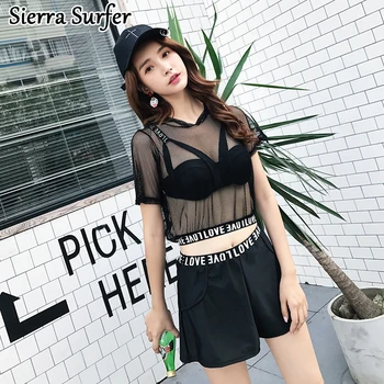 

Bikini 2019 Set Sexy Swimsuit Women Swim Wear Suit Surf Plus Size Swimwear Split Four Piece Bikinis Maillot De Bain Femme