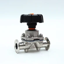 Fit " 25 мм трубы OD x 1,5" Tri Зажим санитарный мембранный клапан SUS 316L нержавеющая сталь для Homebrew пивоварения