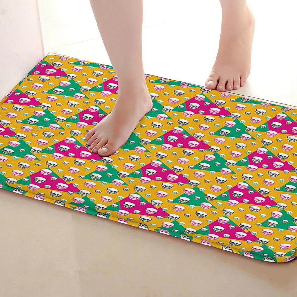 Skull Style Outdoor Mats,Funny Anti skid Bath Mat, Doormats,Door