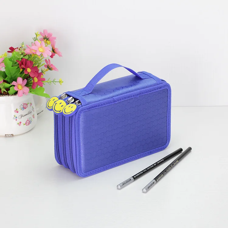 Cute Kawaii Penalties School Pencil Case 36/48/72 Holes Penal Pencilcase 3/4 Layers Multifunction Large Pen Box Stationery Pouch - Цвет: Светло-серый