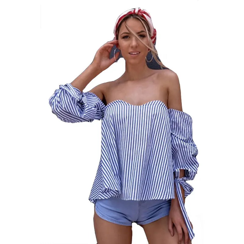 2017 fashion women sexy off shoulder pullover sweater