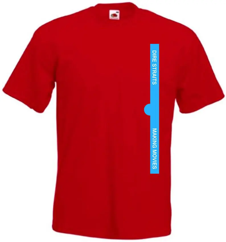 

Dire Straits - Making Movies T-shirt Red Poster All Sizes S-3XL New Fashion Men'S T Shirt Novelty O-Neck Tops