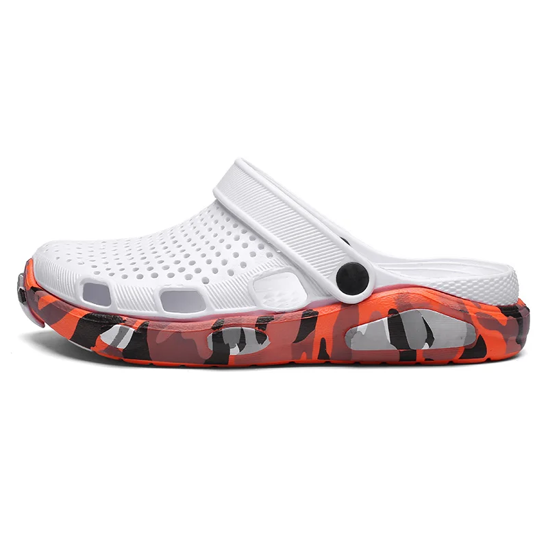 Macvise Men Croc Shoes Casual Slip-on Clogs Summer Hollow-out Water Sandals Breathable&light Slippers Flip-flops Big Size