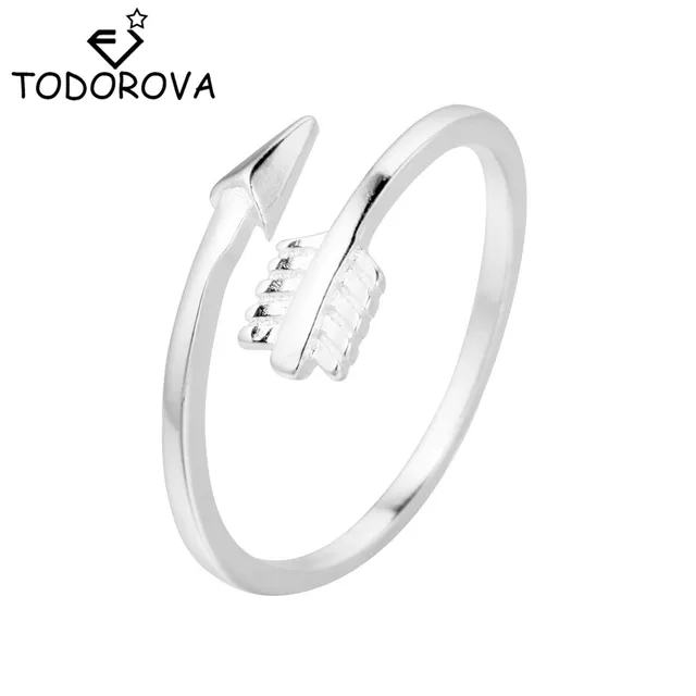 Todorova New Arrival Classical Jewelry Adjustable Silver Small Arrow Rings for W Todorova New Arrival Classical Jewelry Adjustable Silver Small Arrow Rings for W