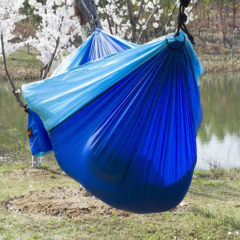 Acehmks Double Hammock Large Size Hammocks For 2 Person Sleeping Bed Outdoor Camping Swing Portable Ultralight Design 300*200 CM Acehmks Double Hammock Large Size Hammocks For 2 Person Sleeping Bed Outdoor Camping Swing Portable Ultralight Design 300*200 CM