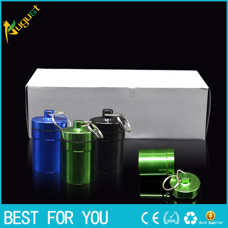 10pcs/lot Aluminum Waterproof Key Chain Storage Box Hidden Secret Pill Stash for kitchen Organizer Tea Pipe Tobacco | Дом и сад