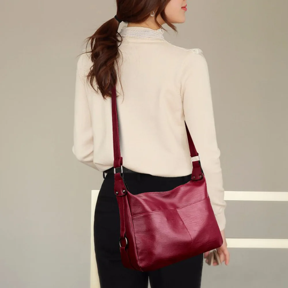 Женская сумка-хобо в ретро стиле, женские сумки, модная сумка через плечо из искусственной кожи, известный бренд, женская сумка, женская сумка на плечо