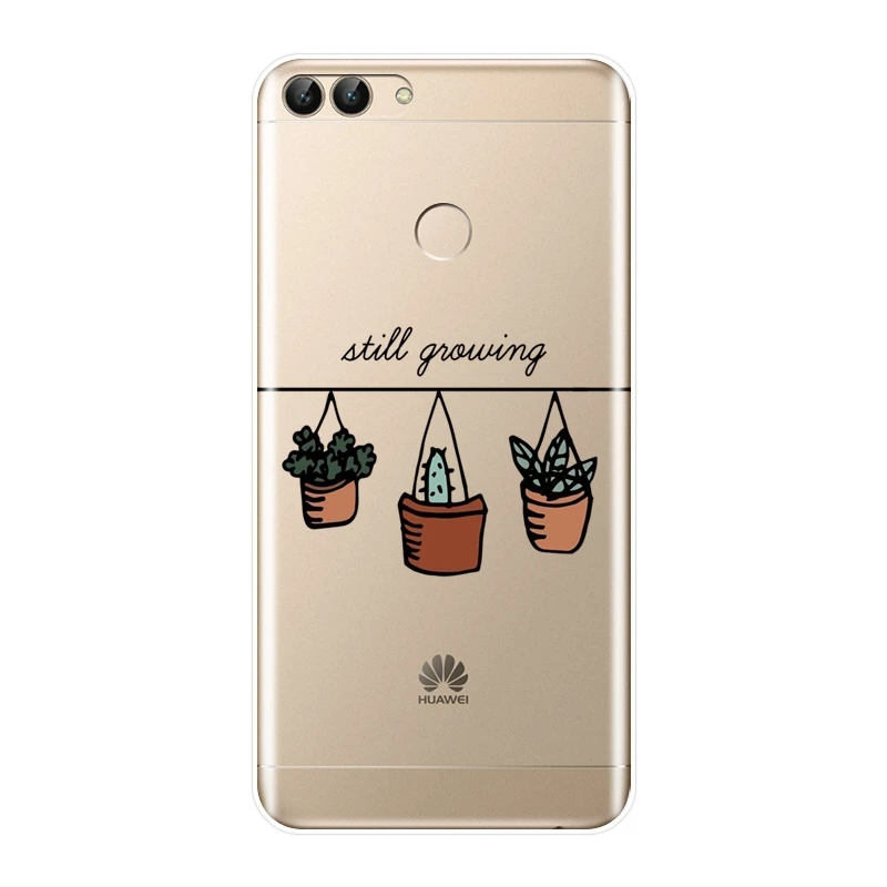 Задняя крышка для Huawei P10 P20 P8 P9 Lite 2017 силиконовый чехол телефона Sof Cactus Pro Plus P Smart