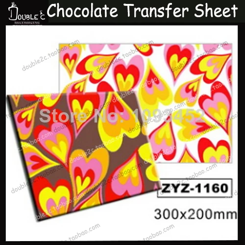 Листы для переноса шоколада Hot Hearts 50 шт. 30x20 см форма самостоятельного