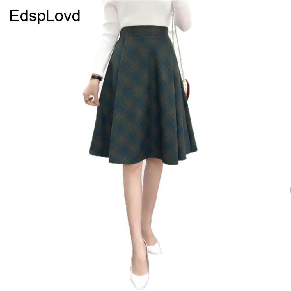 Plaid-Skirt-Women-Long-A-Line-Skirt-British-Style-Woolen-Plaid-Skirts-Kilt-2017-Winter-Vintage