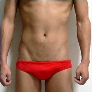 

Brand new BOYTHOR Private customized Men's swimming trunks Classic red Sexy small waist plus-size