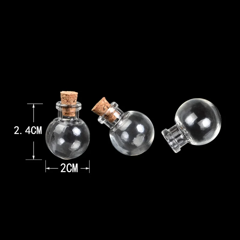 Glass Mini Bottles Pendants 100pcs Small Diy Bottles With Cork Diy Cute Jars Christmas Wedding Gifts Vials