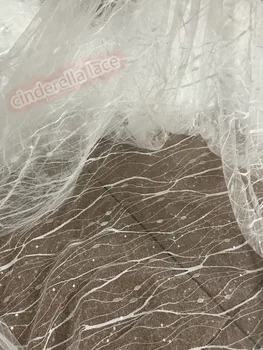 

Bridal Tulle Fabric with sequins for party dress JIANXI.C-42064 Latest sequins African Laces