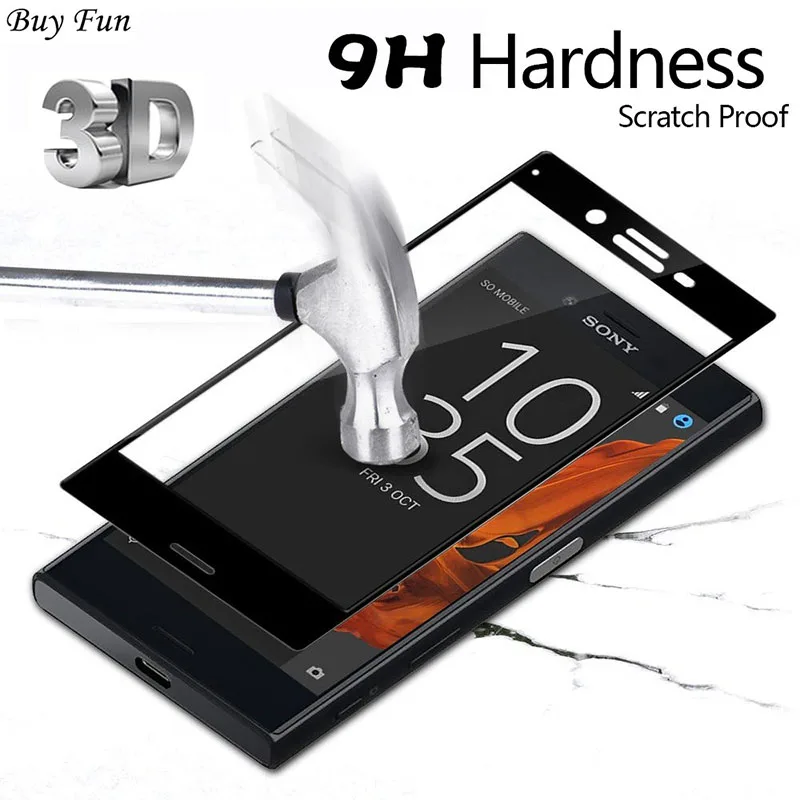 

3D Curved Edge Full Cover Glass For Sony Xperia XA1 ultra Screen Protector For Ericsson XZ XA XA1 Plus Ultra X Protective Film