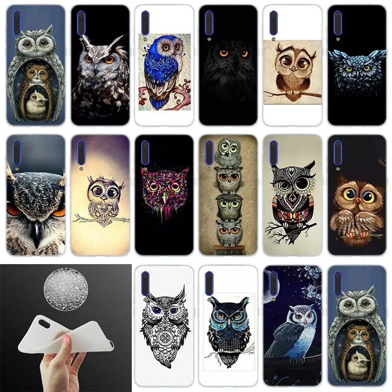 

Silicone Case Animal Night Owl Lovely For Xiaomi 9 se 8 lite 6X 5X Mi a1 a2 f1 Mix 2s Max 3 Phone redmi Note 7 pro 6 5 go cases