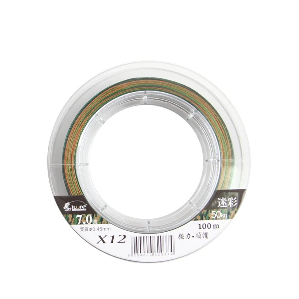 Fishing Line 100M 12 Strands PE Plastic Braided Multifilament Line Super Strong Fishing Line Carp Fishing Salt Water Line Pesca