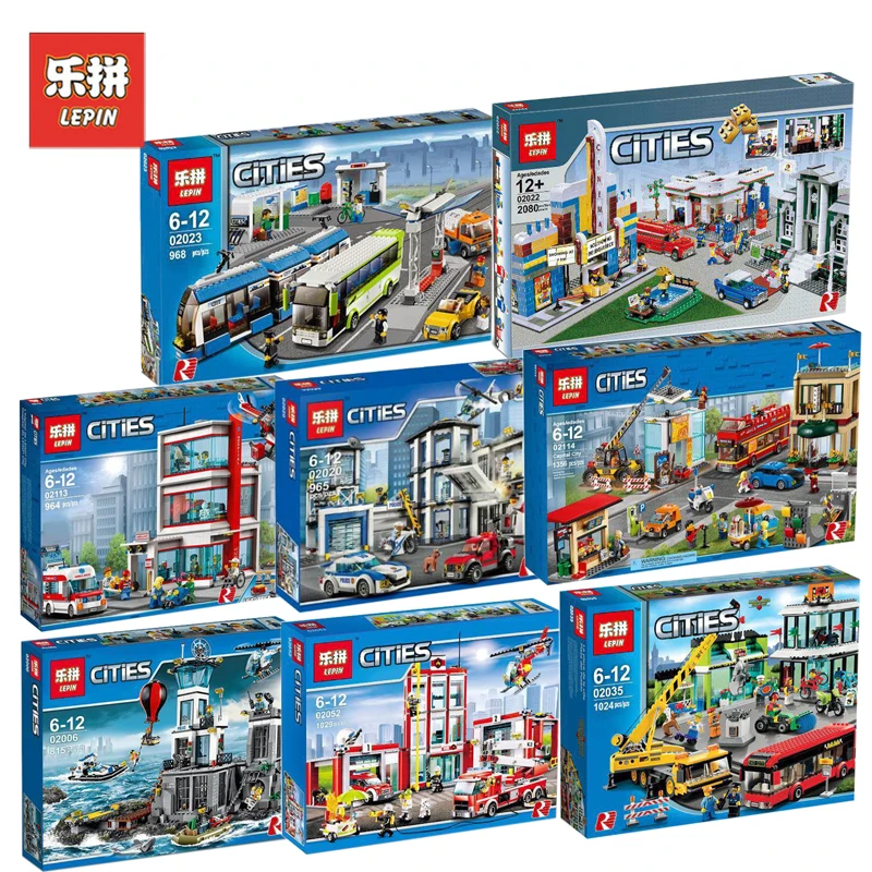 

Lepin City Sets 02006 02020 02022 02023 02035 02052 02113 02114 Blocks Toys Compatible LegoINGlys 60130 60141 8404 60026 60204