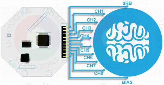 OpenBCI V3 8 бит с открытым исходным кодом EEG модуль мозговой волны-8 каналов-официальная беспроводная версия wifi подключение